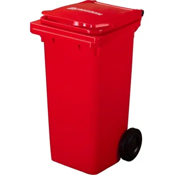 Popelnice HTI Plastová popelnice 120 l, červená