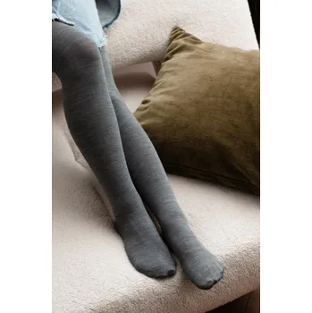 Dámské punčochy RAJSTOPY DAMSKIE MERINO WOOL 130 melanžově šedá M-L-156-168