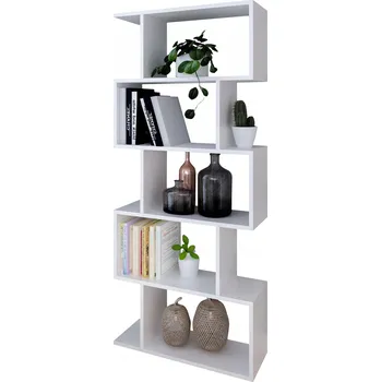 Knihovna Regál Matkam Bask 76,4 cm x 176 cm x 28 cm bílý