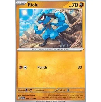 Sběratelská karetní hra Pokémon SCR 081/142 Riolu - Stellar Crown Stav: Near Mint, Verze: NORMAL