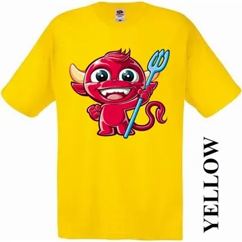 levne-detske-bavlnene-tricko-potisk-cert Barva: Yellow - žlutá, velikost: 164