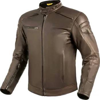 Moto bunda Kožená bunda na motorku Shima Hunter+ 2.0 hnědá