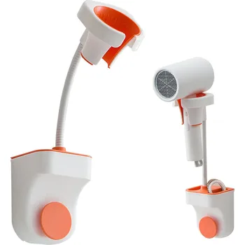 VERK GROUP Nástěnný organizér s držákem na fén a ohýbacím ramenem