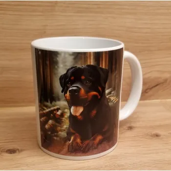 Nebe doma Hrnek - rotvajler (rottweiler) - v lese