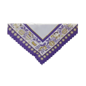 Chňapka Vánoční dekorační ubrus 90x90cm - Fialový baňky a zvonky