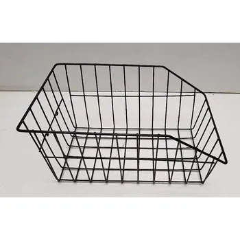 brašna na kolo koš na nosič zadní drátěný černý 275x430mm zkosený