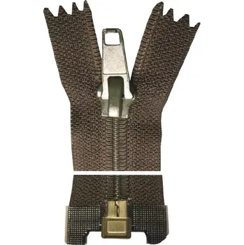 Zip Spirálový zip, dělitelný, Silný - 75cm - khaki - BALENÍ 10 ks