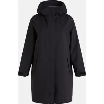 Dámský kabát KABÁT PEAK PERFORMANCE W CLOUDBURST COAT BLACK/GREY MELANGE