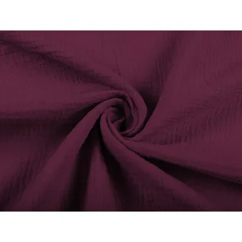 Mušelín dvojitá gázovina MSN-044 Burgundská vínová - metráž šířka 160 cm