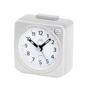 Budík Nejlevnější baterkový budík JVD quartz SR220.8 s osvětlením