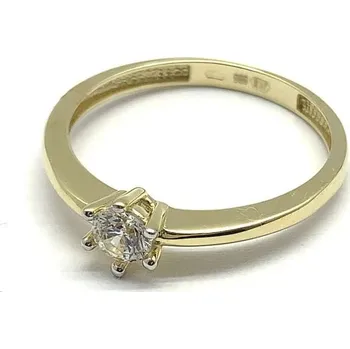 Prsten Diante Zlatý prsten s bílým kamenem 59632274