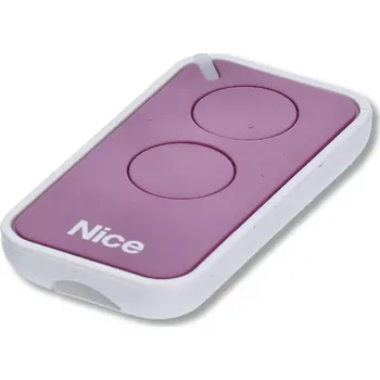 Pohon brány Dálkový ovladač NICE INTI2, plovoucí kód, 2-kanálový, 433 MHz, fialový