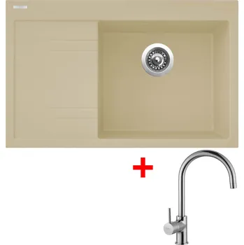 Granitový dřez Akční Sinks RIM 780 P Sahara + VITALIA