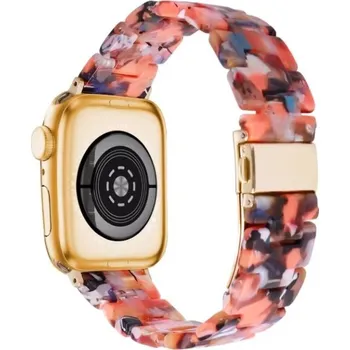 Ostatní příslušenství k chytrým hodinkám eses Řemínek z epoxidové pryskyřice - Vzorovaný oranžový, 38mm, 40mm, 41mm