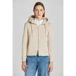 MIKINA GANT REG TONAL SHIELD ZIP HOODIE SOFT OAT