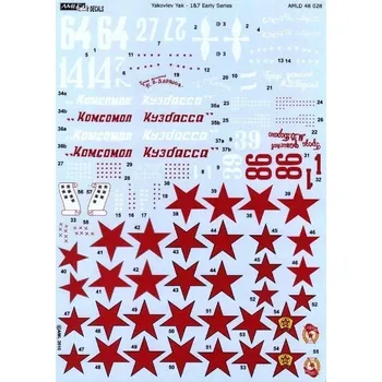 Plastikový model AML 1/48 Decals Soviet Aces in Yakovlev Yak-1 & Yak-7