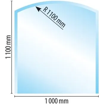 Krbová kamna Sklo pod kamna typ B2, 1100 x 1000 x 6 mm + doprava zdarma!