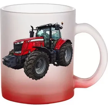 Massey Ferguson 7620 skleněný hrnek traktor (hrneček s traktorem matné sklo )