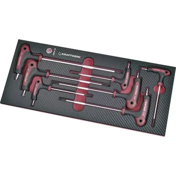 Ruční nářadí KRAFTWERKTOOLS BEST OF KW: COMPLETO EVA3 - souprava klíčů Torx T10-T40 "T" 7ks