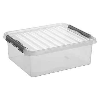 Úložný box Box s víkem Q-Line, 50 × 40 × 18 cm, 25 l, transparentní 78900609