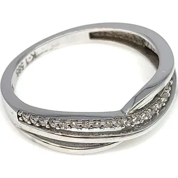 Prsten Diante Zlatý prsten s bílým kamenem 59623506