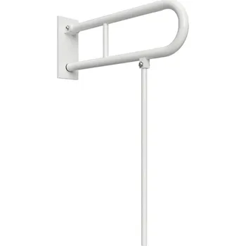 Madlo do koupelny Úchyt invalidní sklopný Bemeta Help tvar ˝U˝ opěrná noha 750 mm bílá