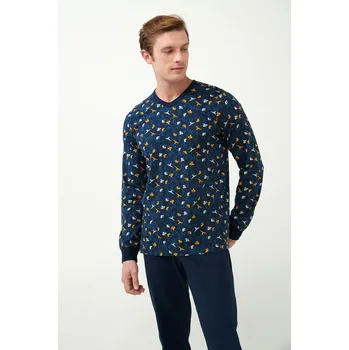 Pánské pyžamo Vamp - Pyžamo s potiskem dinosaurů 21631 - Vamp blue XL