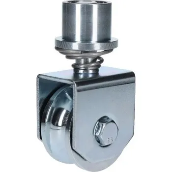 Pojezdové otočné kolečko ø58mm s pružinou, U drážka ø16 mm pro kolejnicové obloukové brány