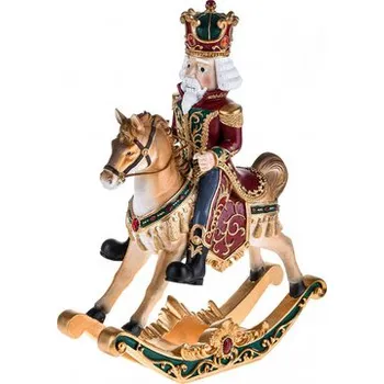 Houpací kůň Houpací koník s Louskáčkem, soška 39cm BRANDANI