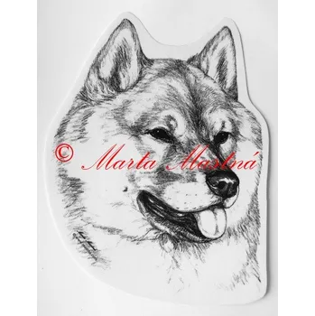 Samolepka šiba, shiba inu - archiv c342 - Malá - přibližně jako pohlednice
