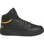 Dětské kotníkové tenisky adidas HOOPS 3.0 MID K 4.5 Černá, Žlutá