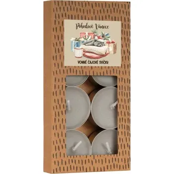 Svíčka Čajové svíčky 8ks - Pohodové Vánoce