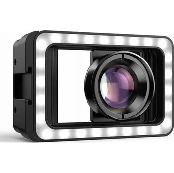 Objektiv Makro objektiv Apexel pro telefon Smartphone 100 mm Hd + LED lampa 40 / Cri 95+ / Apl-hb100fl23