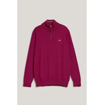 Pánský svetr SVETR GANT CLASSIC COTTON HALFZIP BEAUTYBERRY PURPLE