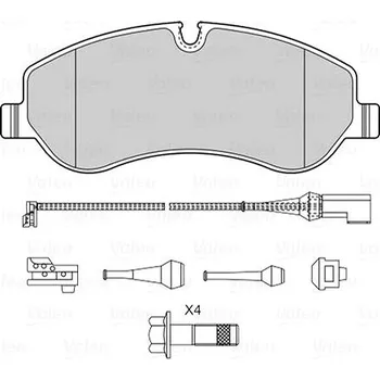 Brzdová destička VALEO Brzdové destičky 601559