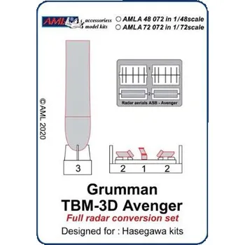 Plastikový model 1/72 Grumman TBM-3D Avenger w/ Full radar conv.set