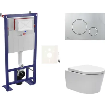 Sprchový set SAT Cenově zvýhodněný závěsný WC set SAT do lehkých stěn / předstěnová montáž+ WC SAT Brevis SIKOSSBR71 SIKOSSBR71
