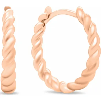 Náušnice Brilio Silver Nadčasové pozlacené kruhové náušnice ze stříbra EA361R + 2 měsíce na vrácení zboží