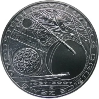 Stříbrná mince 200 Kč k 50. výročí vypuštění první umělé družice Země 2007 Proof