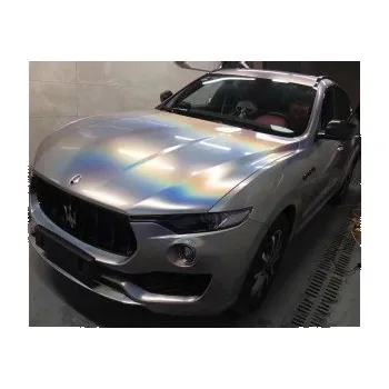 Polep vozidla Chromovaná laserová stříbrná auto wrap fólie 152x500cm - interiér/exteriér