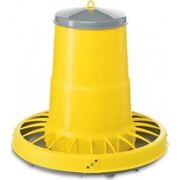 Krmítko pro ptáka COMPACTA Automat krmící závěsný pro drůbež, plast, nastavitelný, s mřížkou, 12 L - s nožičkami