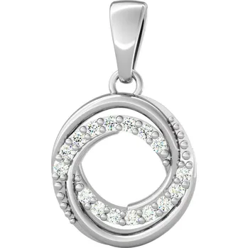 Přívěsek Diante Zlatý přívěsek s bílým kamenem 31510890