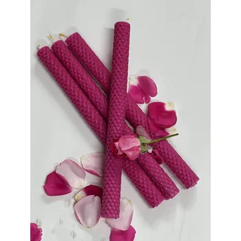 Svíčka Včelařství Thomayer Svíčka z mezistěn Vysoká růžová