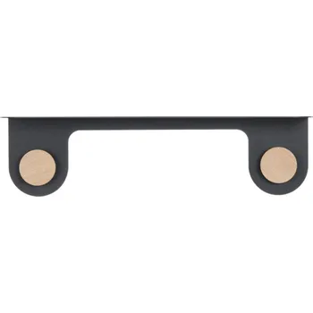 police Gazzda Černá kovová nástěnná police Hook 13 x 50 cm