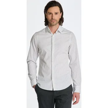 Pánské oblečení KOŠILE GANT SLIM FORMAL PINSTRIPE SHIRT WHITE