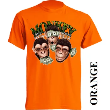 Chlapecké tričko levne-detske-tricko-nevidim-neslysim-nemluvim Barva: Orange - oranžová, velikost: 128