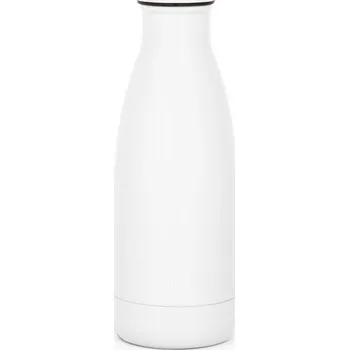 Termoska RE-BUFFON S. Termoska vyrobená z 90% recyklované nerezové oceli 400 ml - Bílá, 400 ml