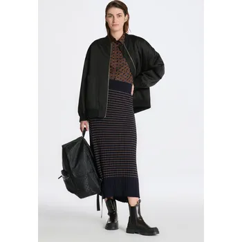 Dámská sukně SUKNĚ GANT STRIPE RIB KNIT SKIRT EVENING BLUE