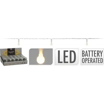 Vánoční dekorace Světelný řetěz kuličky 10 LED, délka 120 cm