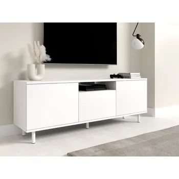 Televizní stolek TV stolek Logan 150 - Bílá - 12 cm nožky